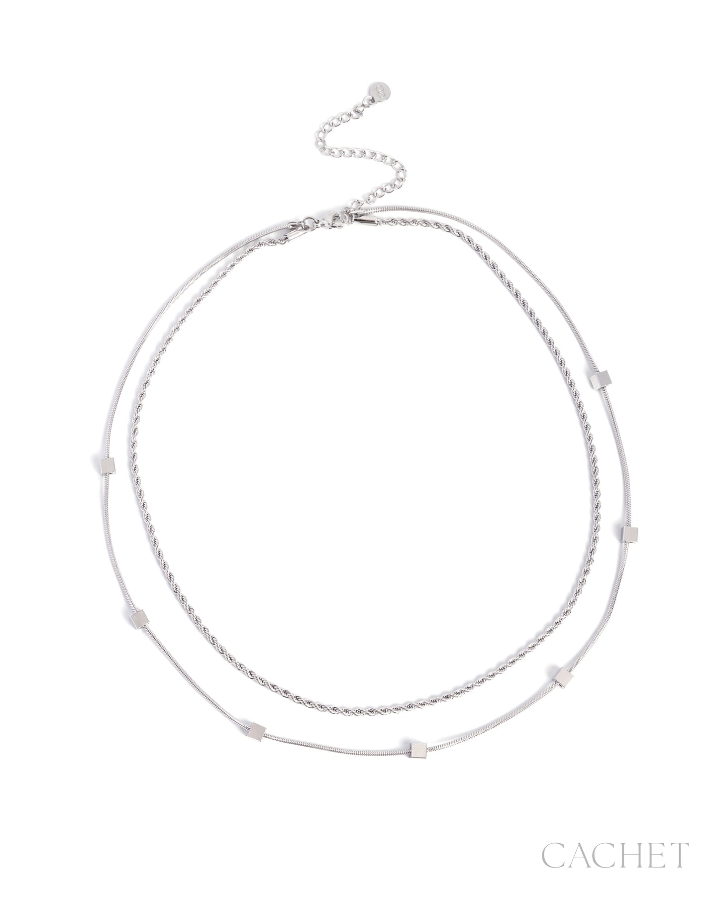 Cachet Line - Eloquence - Rhodium Silver Necklace