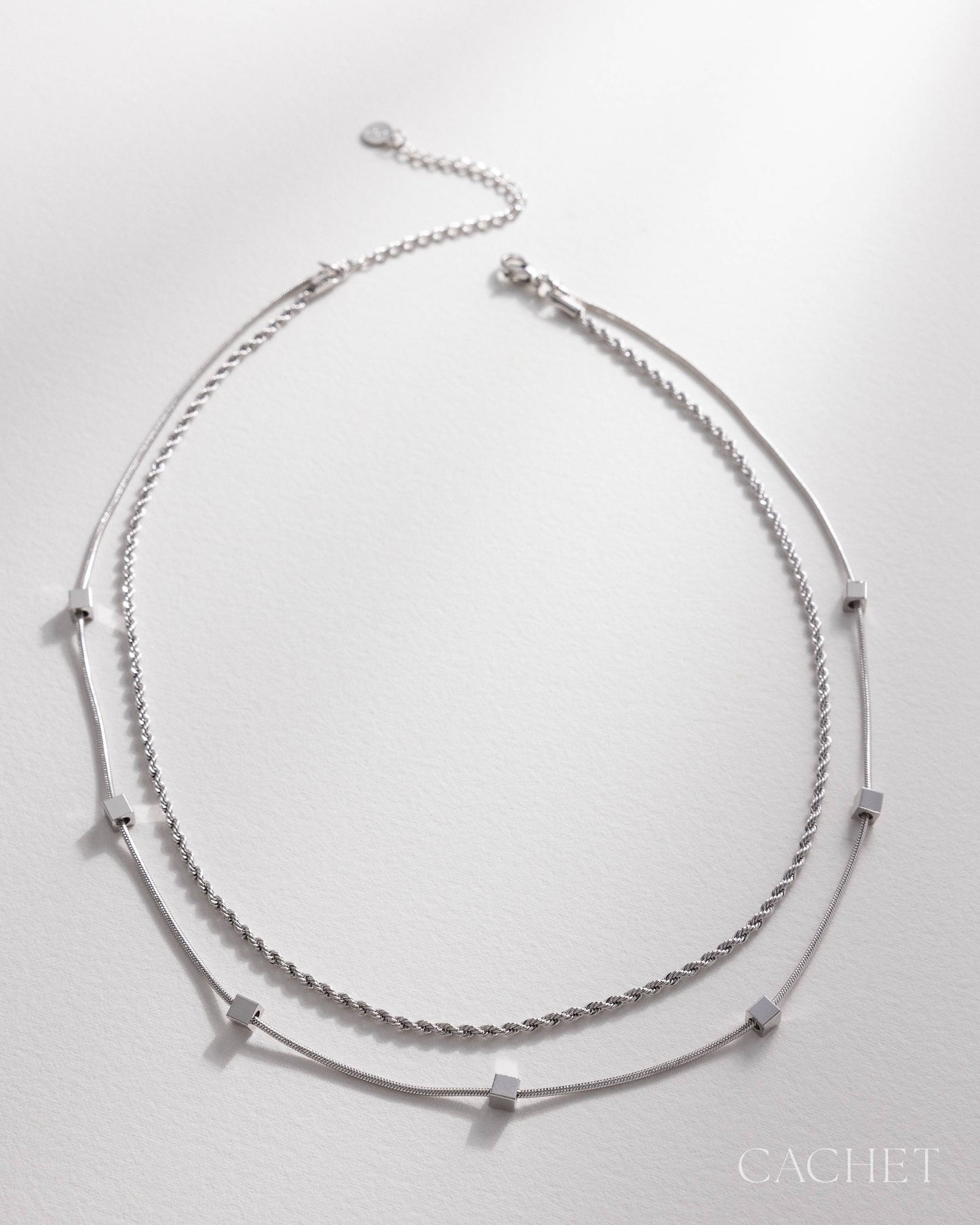 Cachet Line - Eloquence - Rhodium Silver Necklace