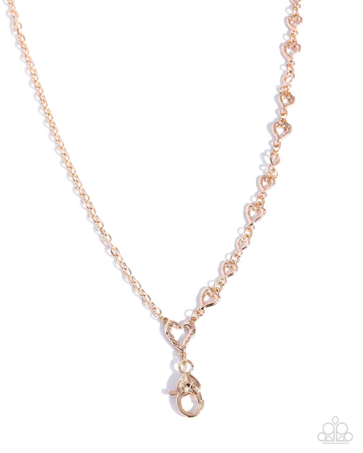 Romantic Horoscope - Gold w/Hearts Necklace - Lanyard