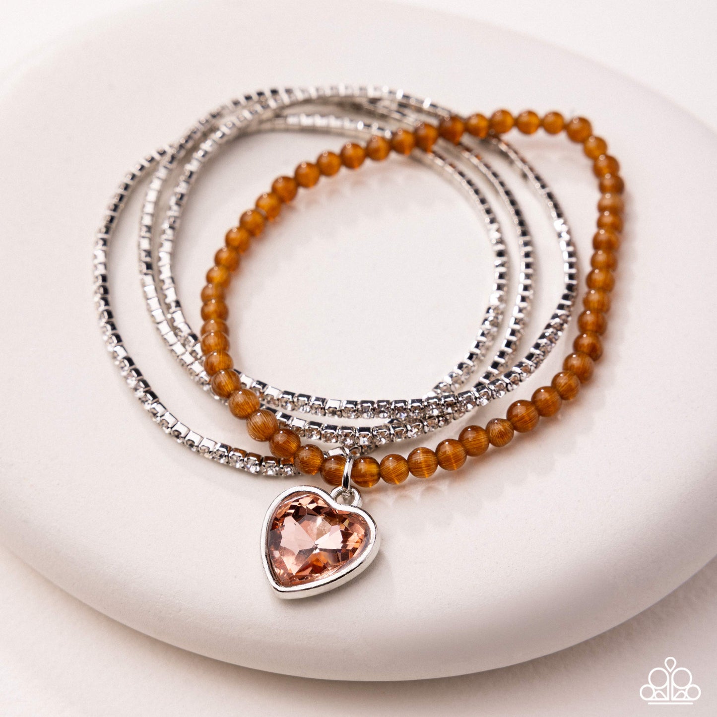 Mass Matchmaking - Brown Heart Bracelet