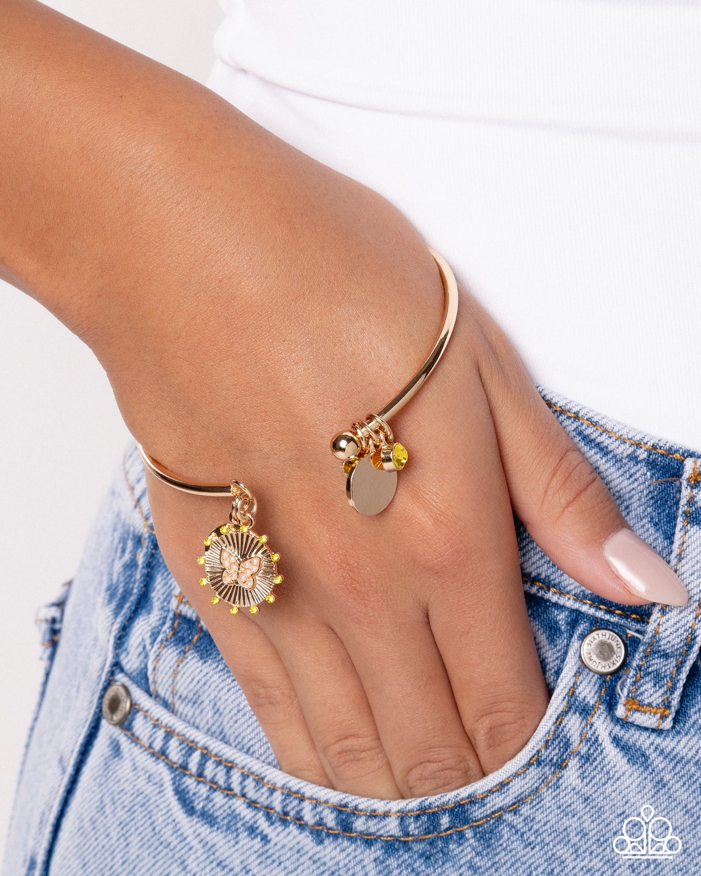 Aerial Acclaim - Gold with Charms - Yellow