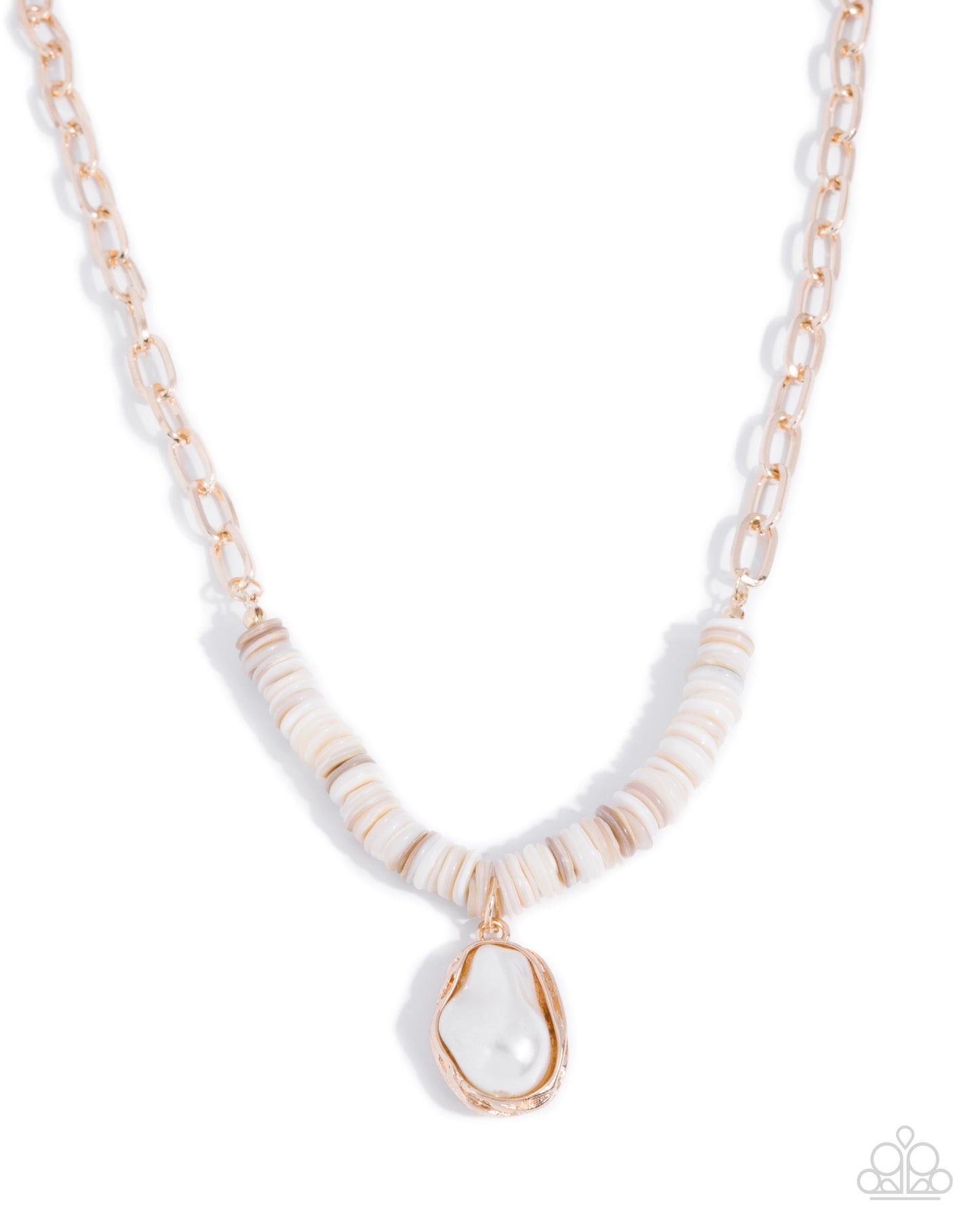 Coastal Cause - Gold w/White Necklace