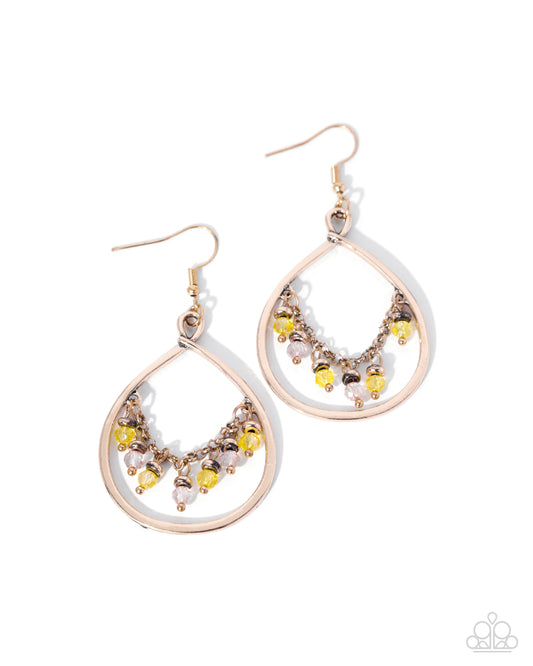 Flashback Fringe - Yellow Earrings