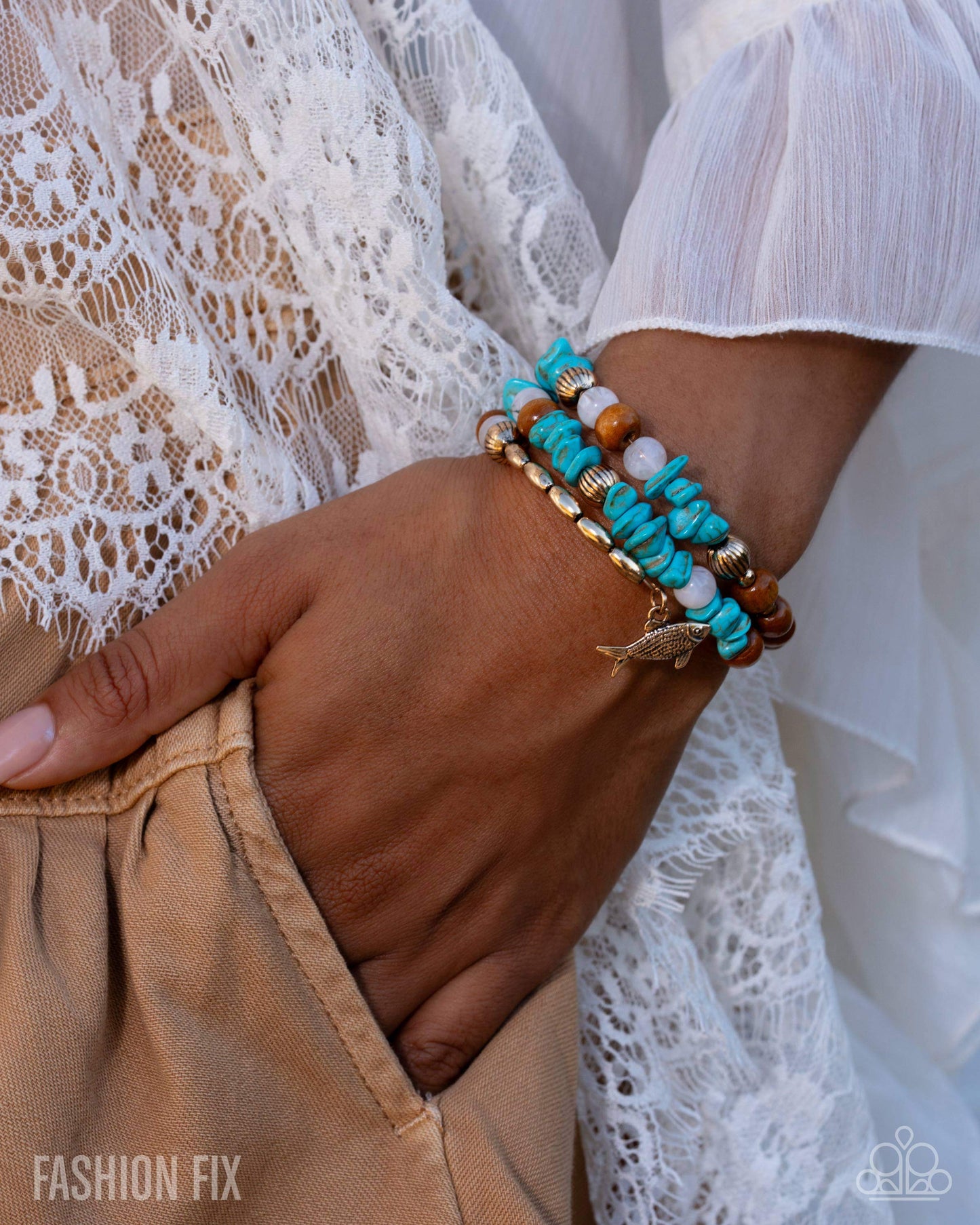 Spirited Sequence - Gold Multi Bracelet
