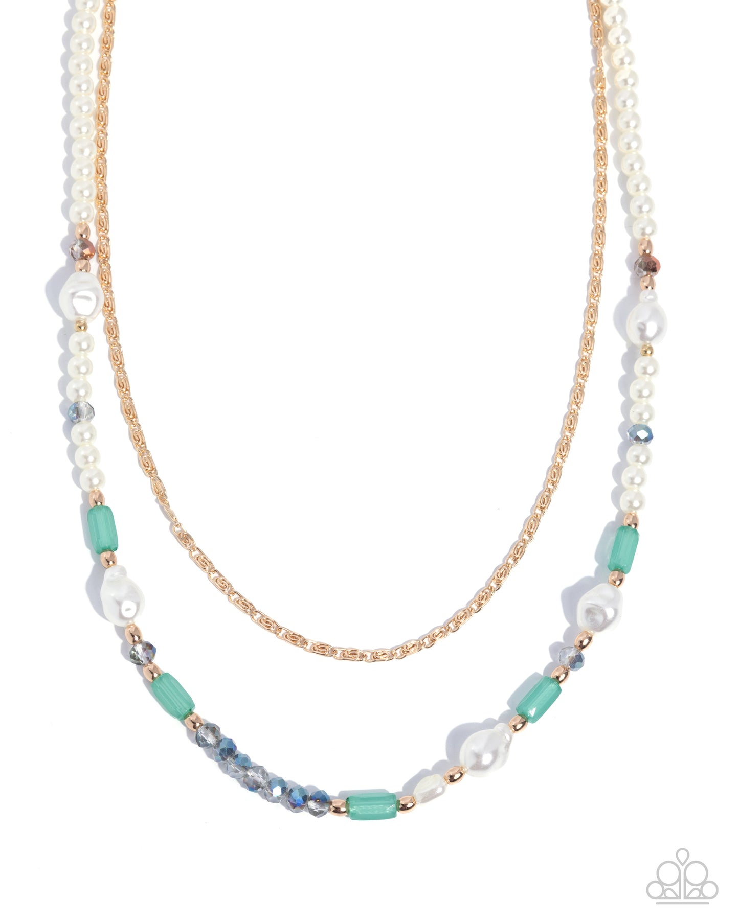 Sentimental Sway - Gold w/Multi Necklace