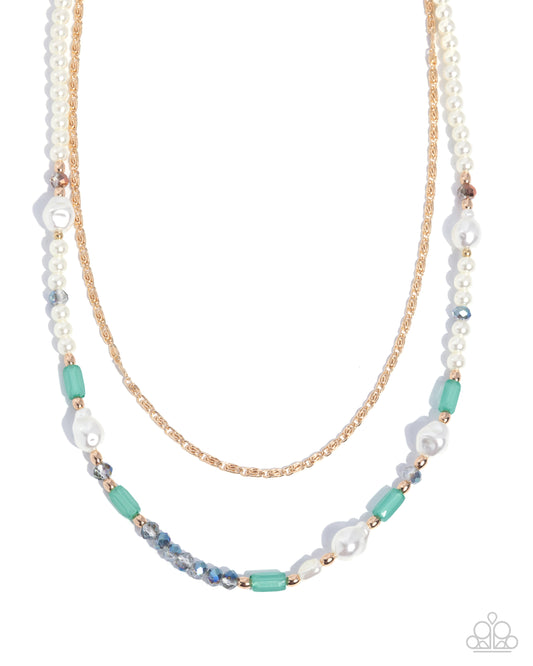 Sentimental Sway - Gold w/Multi Necklace