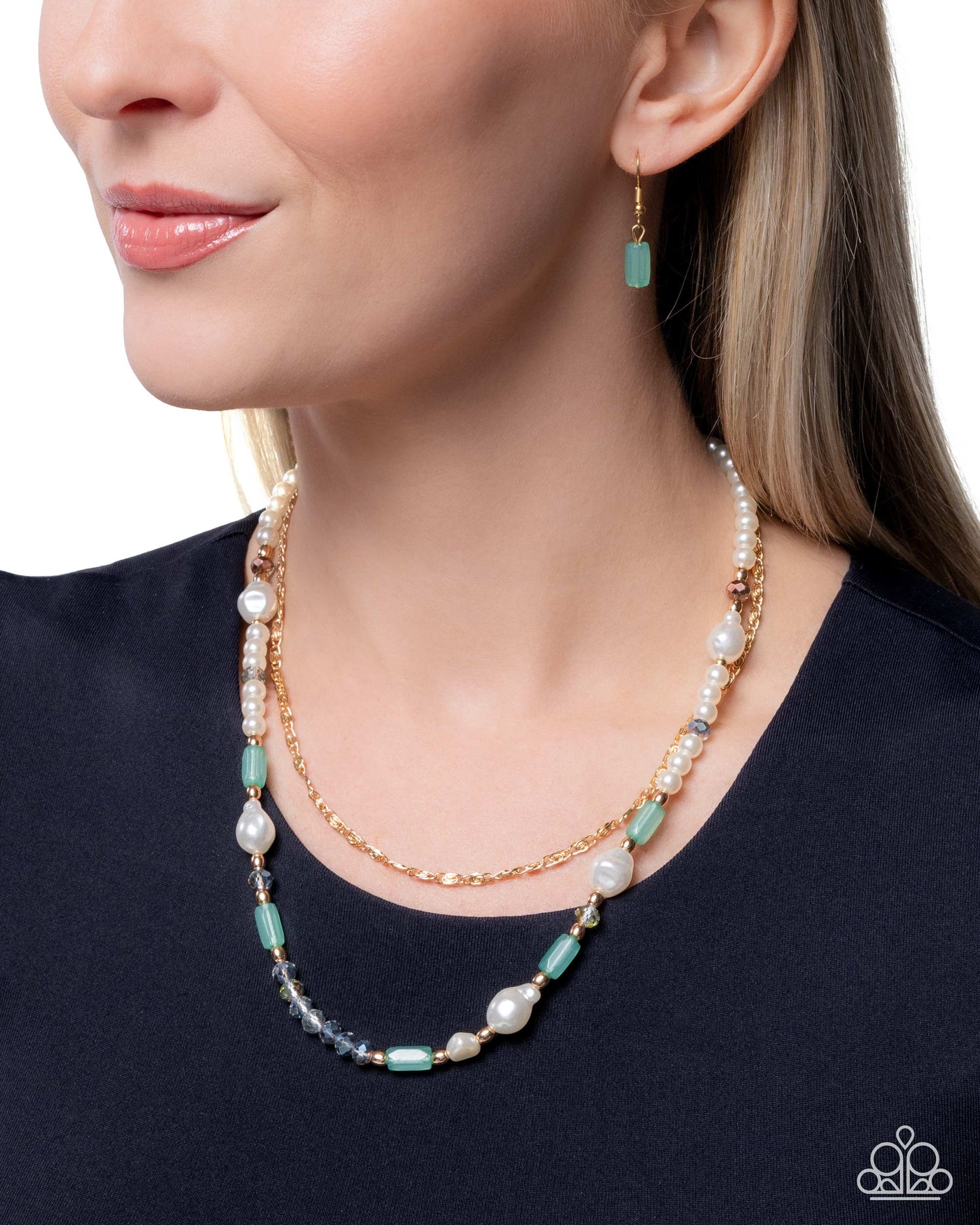 Sentimental Sway - Gold w/Multi Necklace