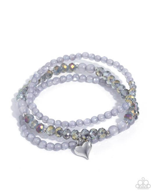 Flirtatious Facets - Silver w/Heart Bracelet