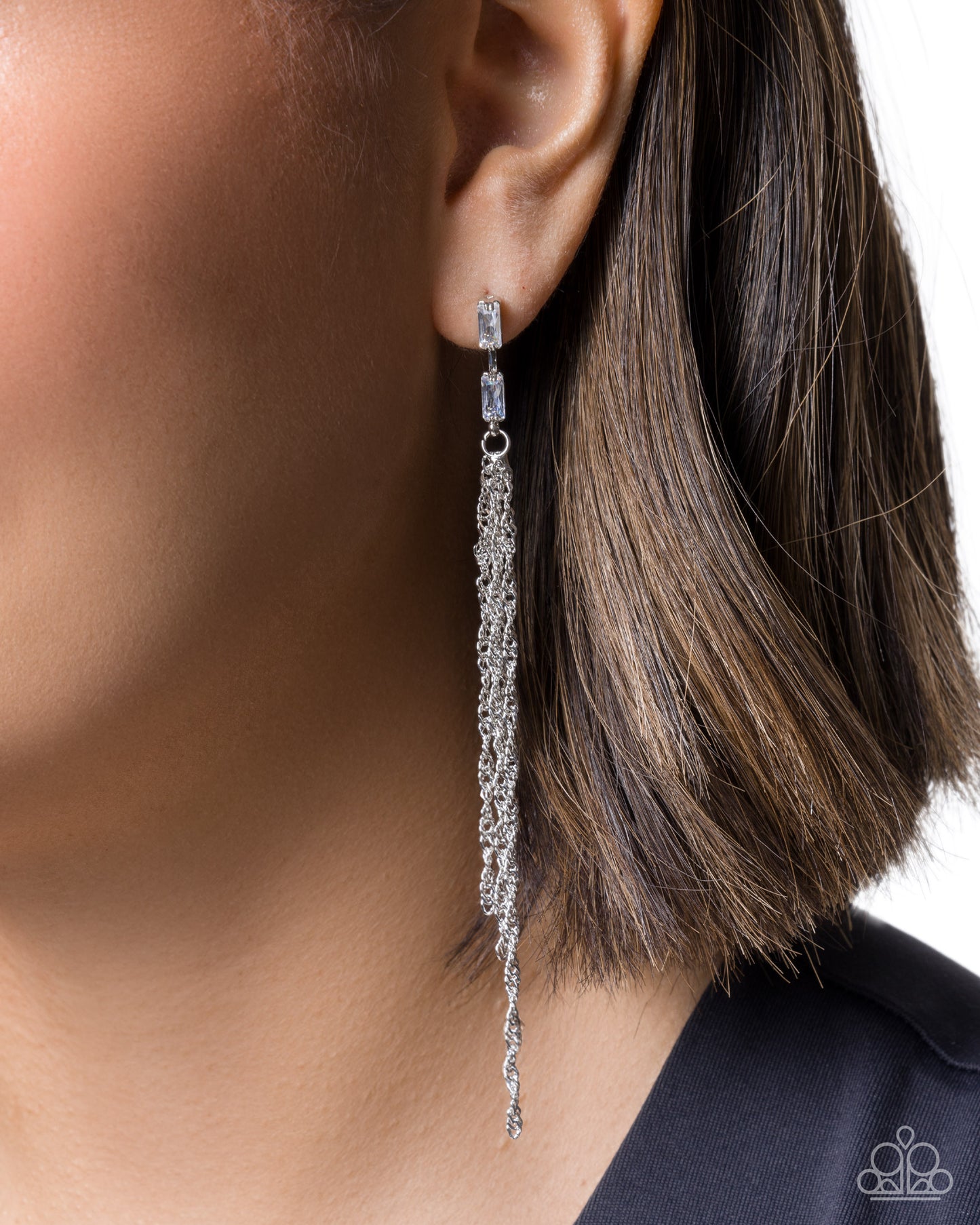 Swaying Spectacle - Silver Earrings