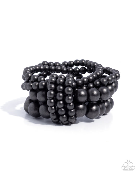 Constant Charm - Black Bracelet