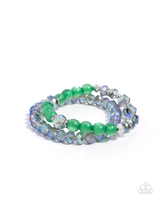 Fashionable Freedom - Green Bracelet