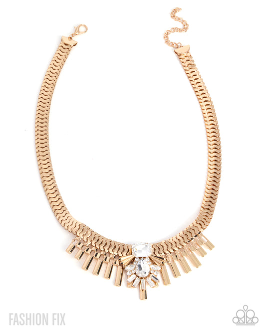 Over The Top Opulence - Gold Necklace