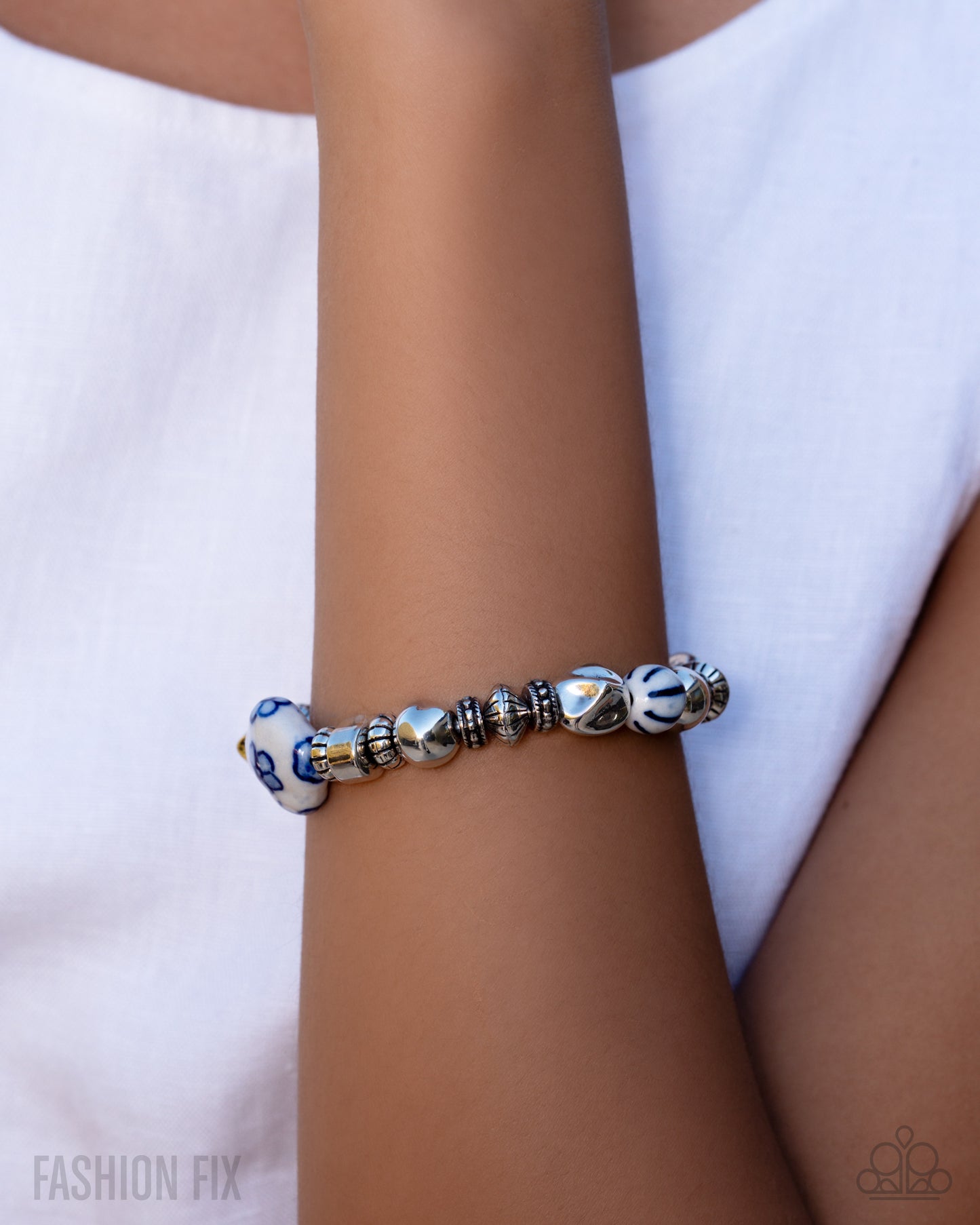 Luxury Travel - Silver w/Blue Bracelet