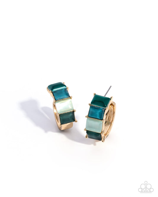 Swoon-Worthy Statement - Green  Earrings