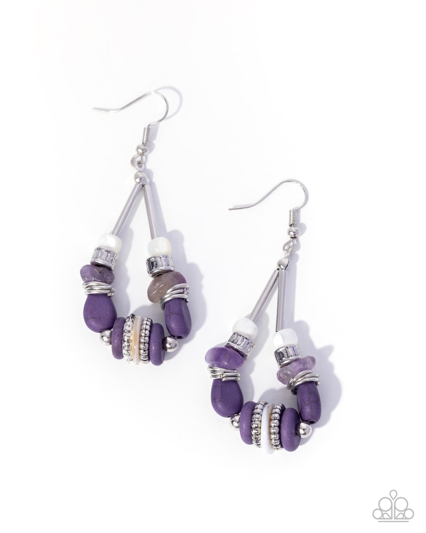 Shaped Shells - Purple Earrings