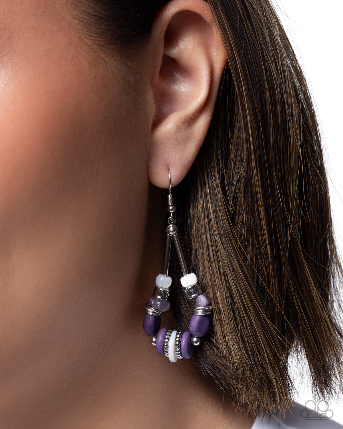 Shaped Shells - Purple Earrings