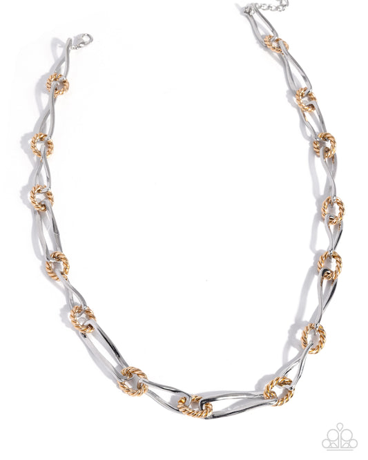 Infinite Independence - Silver & Gold Necklace