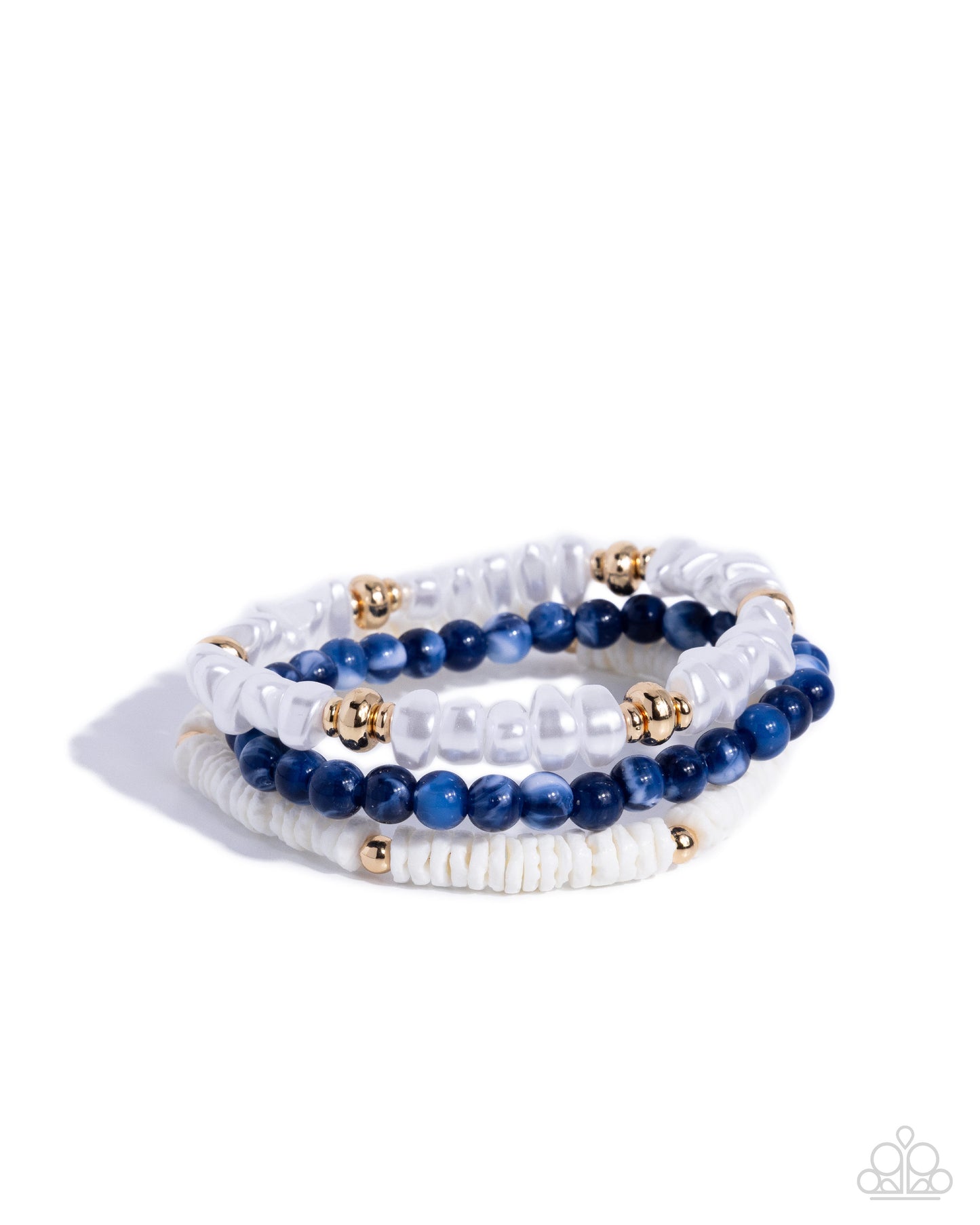 Sensible Shells - white & Blue Bracelet