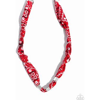 Bandana Balance Necklace - Red