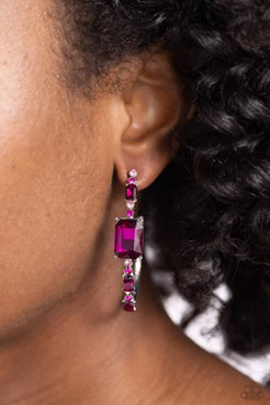 Elite Ensemble Pink Hoop Earring