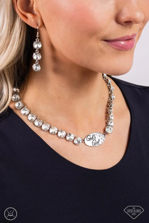 God's Girl Necklace Silver - Exclusive Empire Diamond