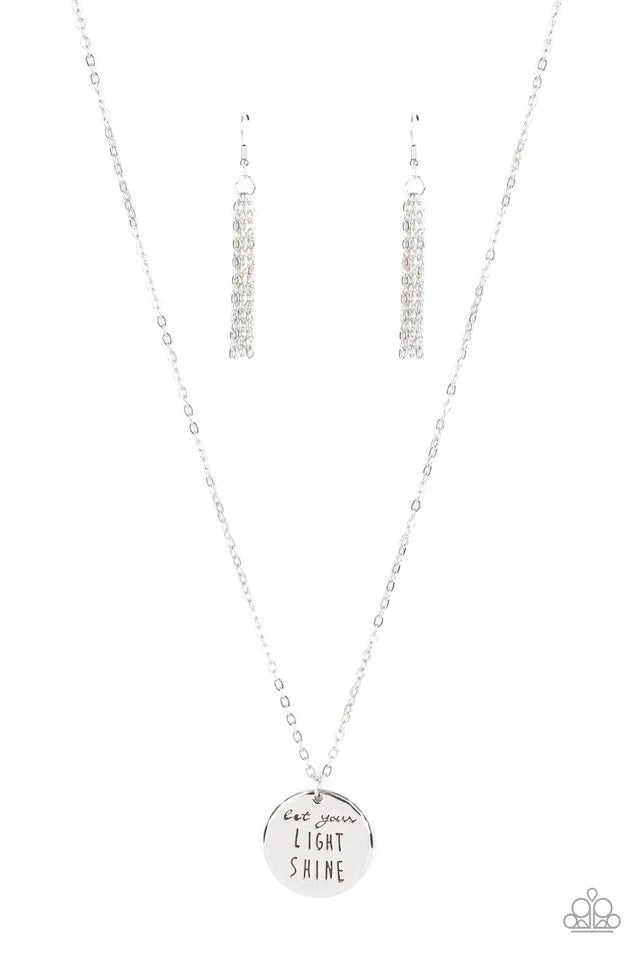 Light It Up Necklace Silver - "Let Your Light Shine"