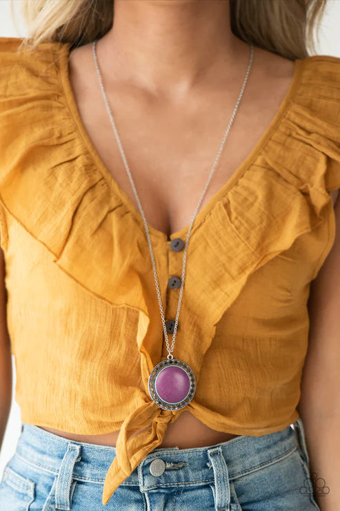 Run Out of Rodeo Purple Necklace