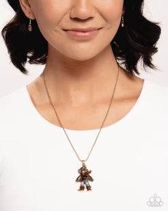 Scarecrow Statement Gold Necklace