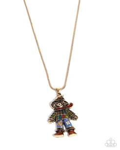 Scarecrow Statement Gold Necklace