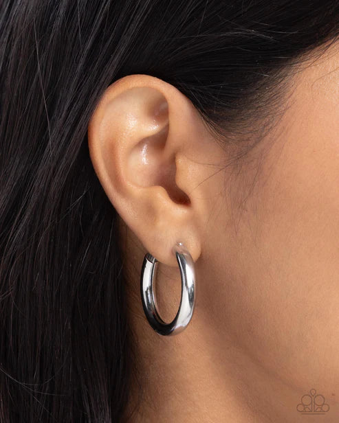 Second Sight Hoop Earrings Silver
