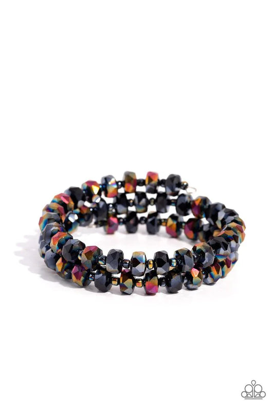 Seriously Stellar Coil Bracelet - Black UV Shimmer
