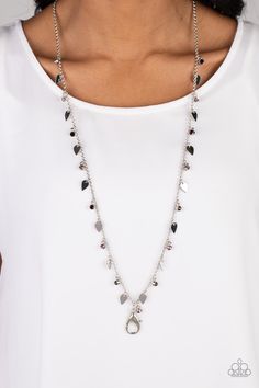 Sharp Edge Shimmer Purple Necklace-Lanyard