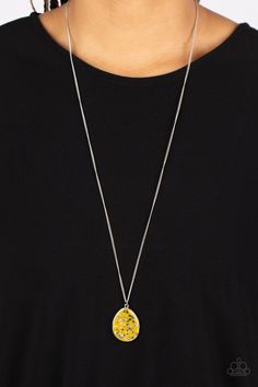 Shimmering Seafloors Yellow Necklace