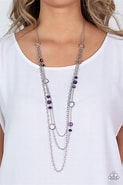 Starry-eyed Eloquence Purple Necklace - Paparazzi Accessories