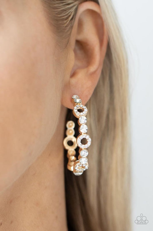 Swoon-Worthy Sparkle - Gold Earrings
