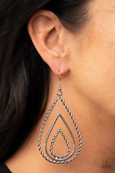 Tastefully Twisty Silver Earrings