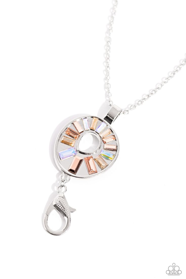Wreathed in Artistry Lanyard Silver w/Multi (Tan/browns)