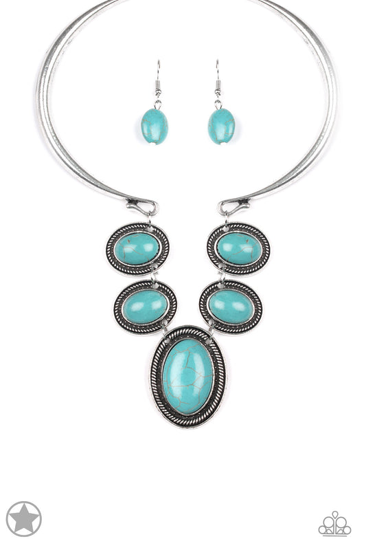 River Ride -Silver w/Turquoise Stone Necklace