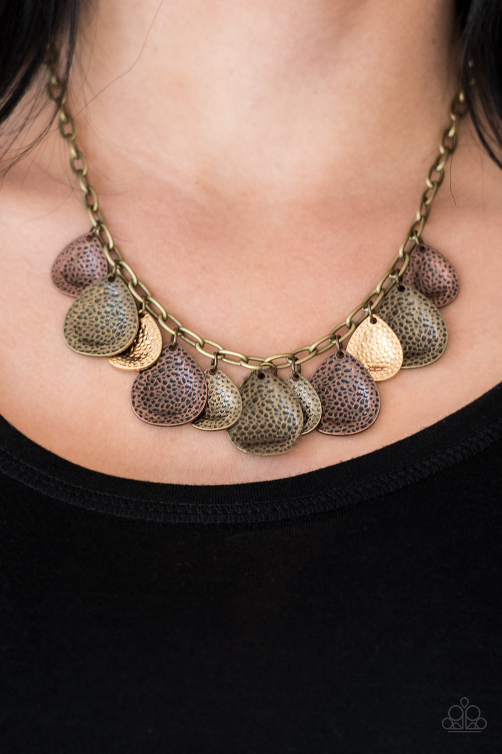 Storm Goddess - Brass Multi Necklace