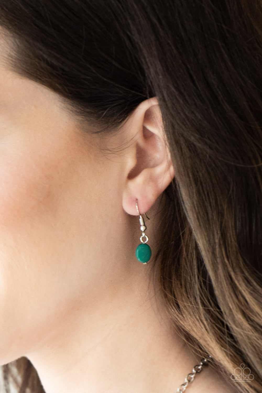 Make Some ROAM! - Silver w/Green Necklace