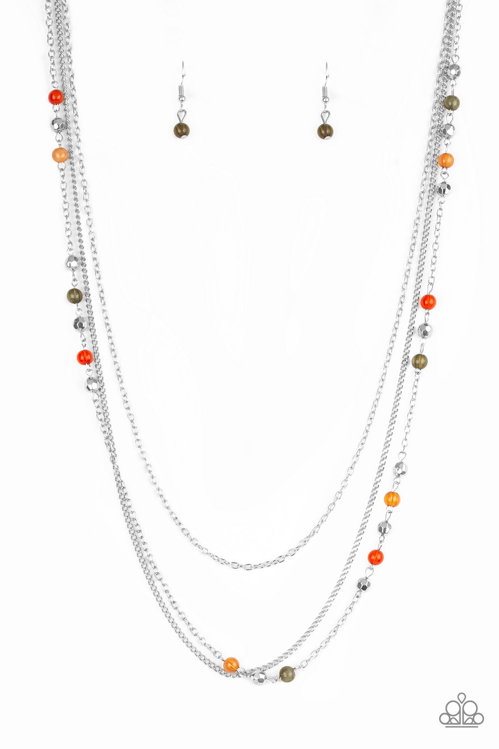 Colorful Cadence - Silver w/Multi Necklace