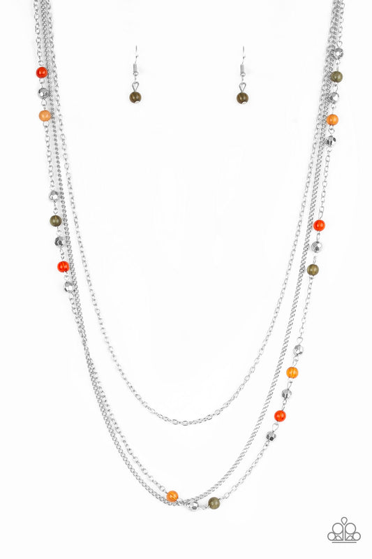 Colorful Cadence - Silver w/Multi Necklace