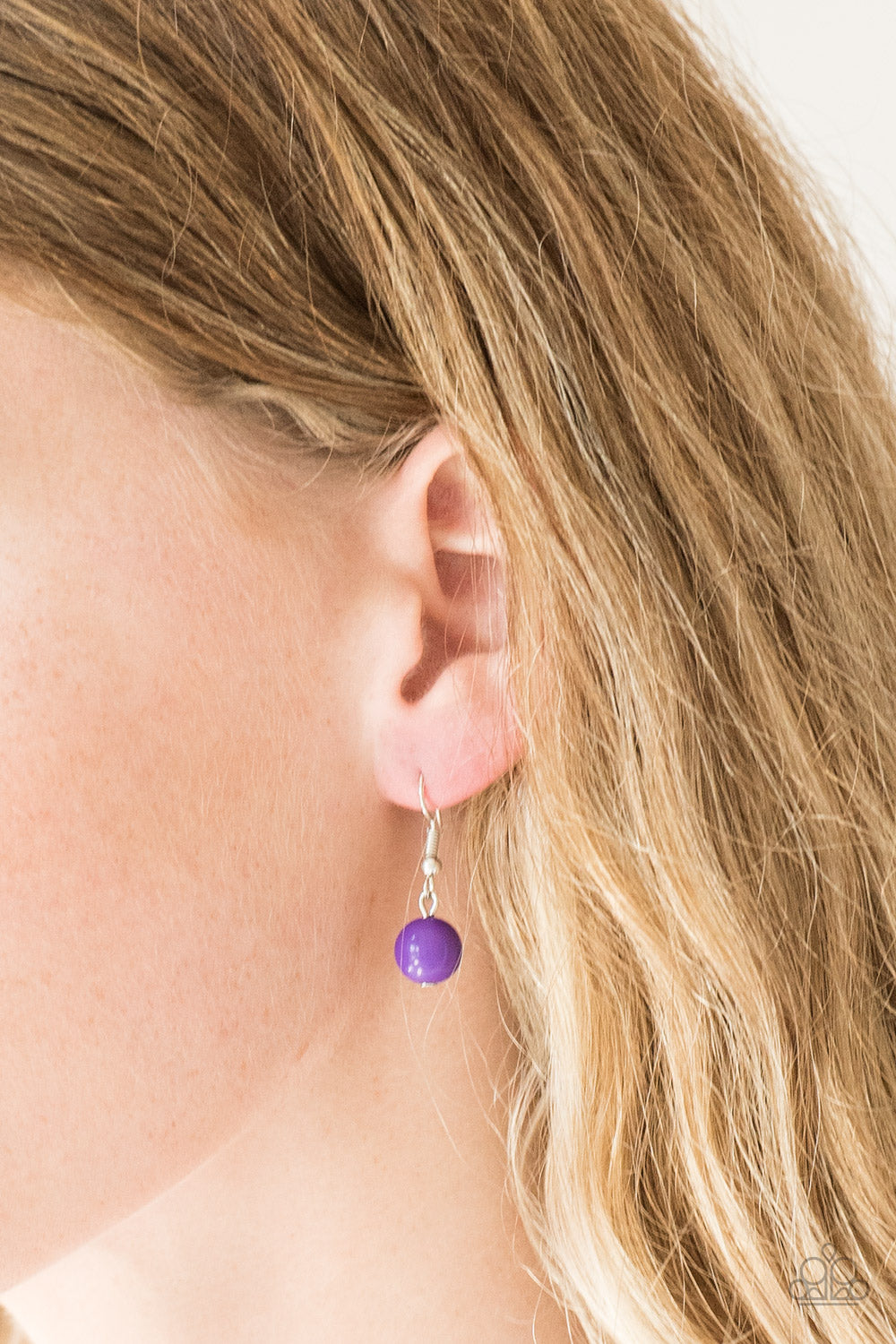 Bubbly Bright - Silver w/Purple Necklace
