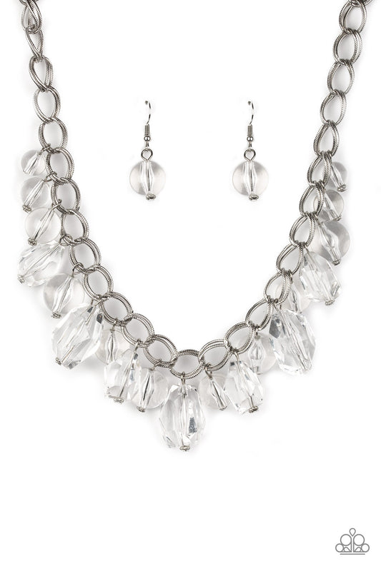 Gorgeously Globetrotter - Silver w/Clear Necklace