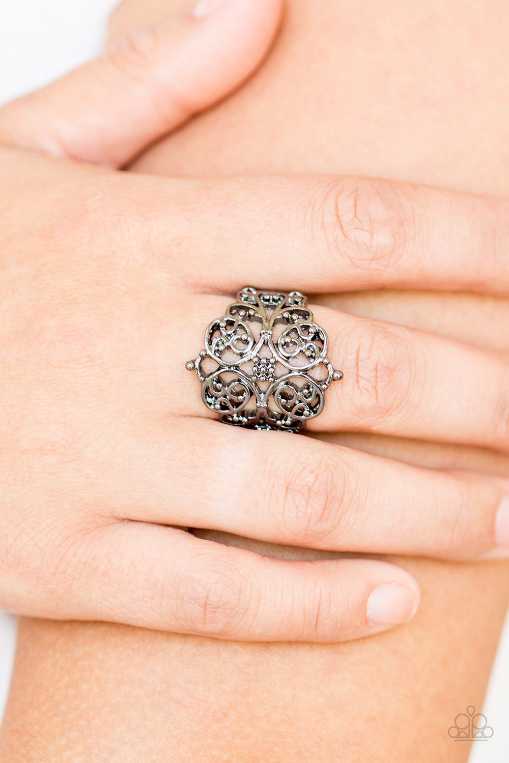 Victorian Valor - Gunmetal (Black) Ring