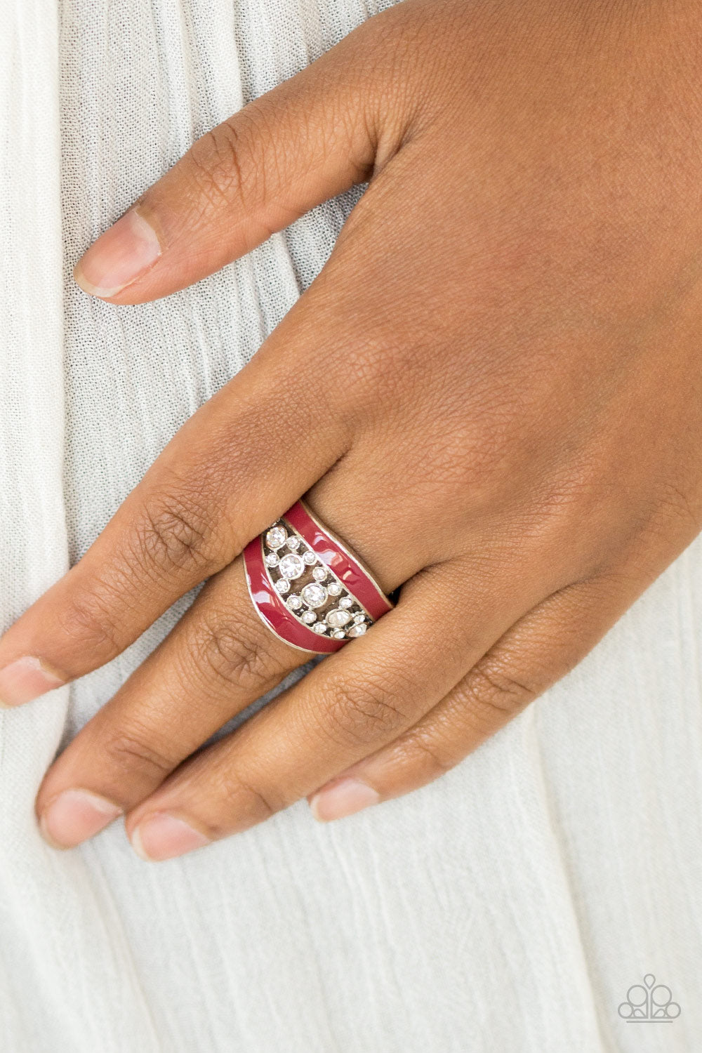 Trending Treasure - Silver w-Red Ring