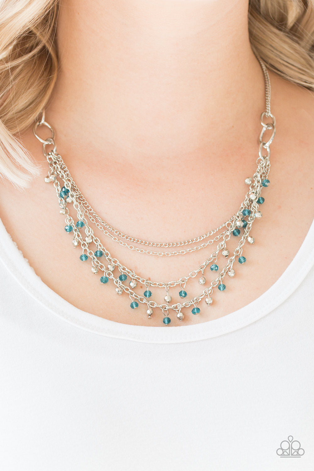 Financially Fabulous - Blue  Necklace - Paparazzi Accessories