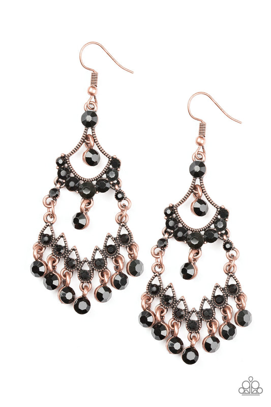 Palace Princess - Copper w/Black Earrings