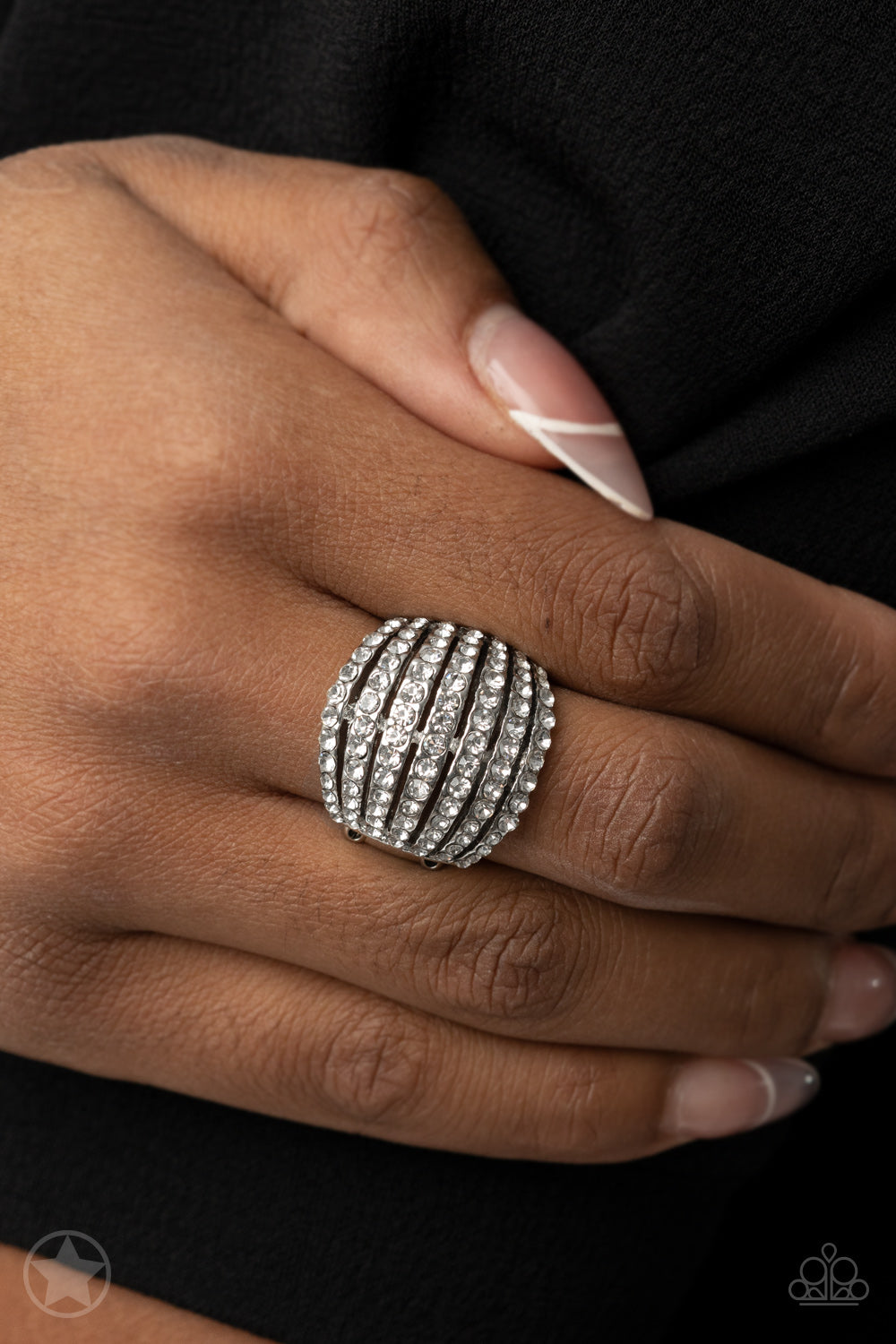 Blinding Brilliance - Silver w/rhinestones Ring
