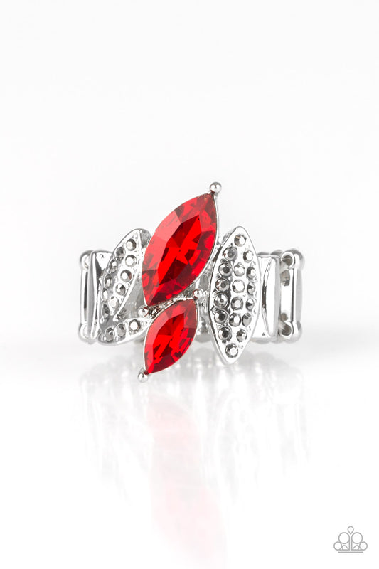 Stay Sassy - Silver w/Red Gem Ring